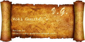 Voki Gusztáv névjegykártya